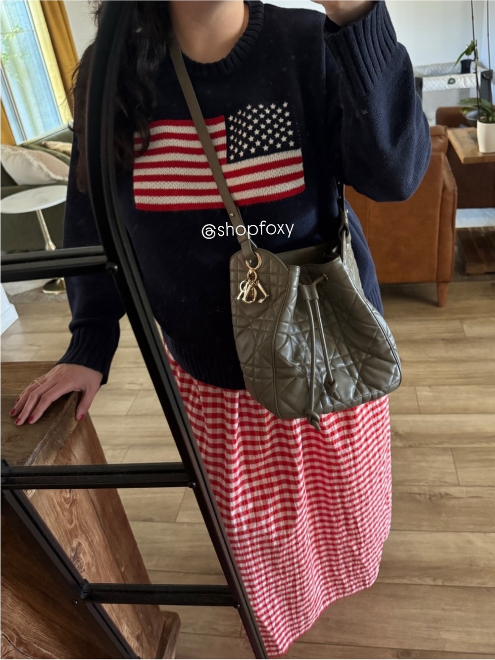 Christian Dior Medium D-Motion Bucket Bag